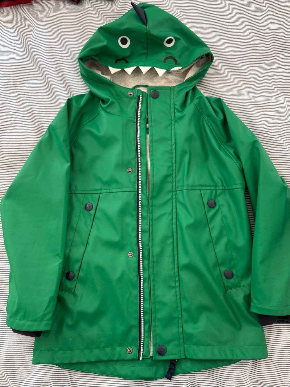 Next Kids Green Dinosaur Raincoat Jacket Size 6-7 Years
